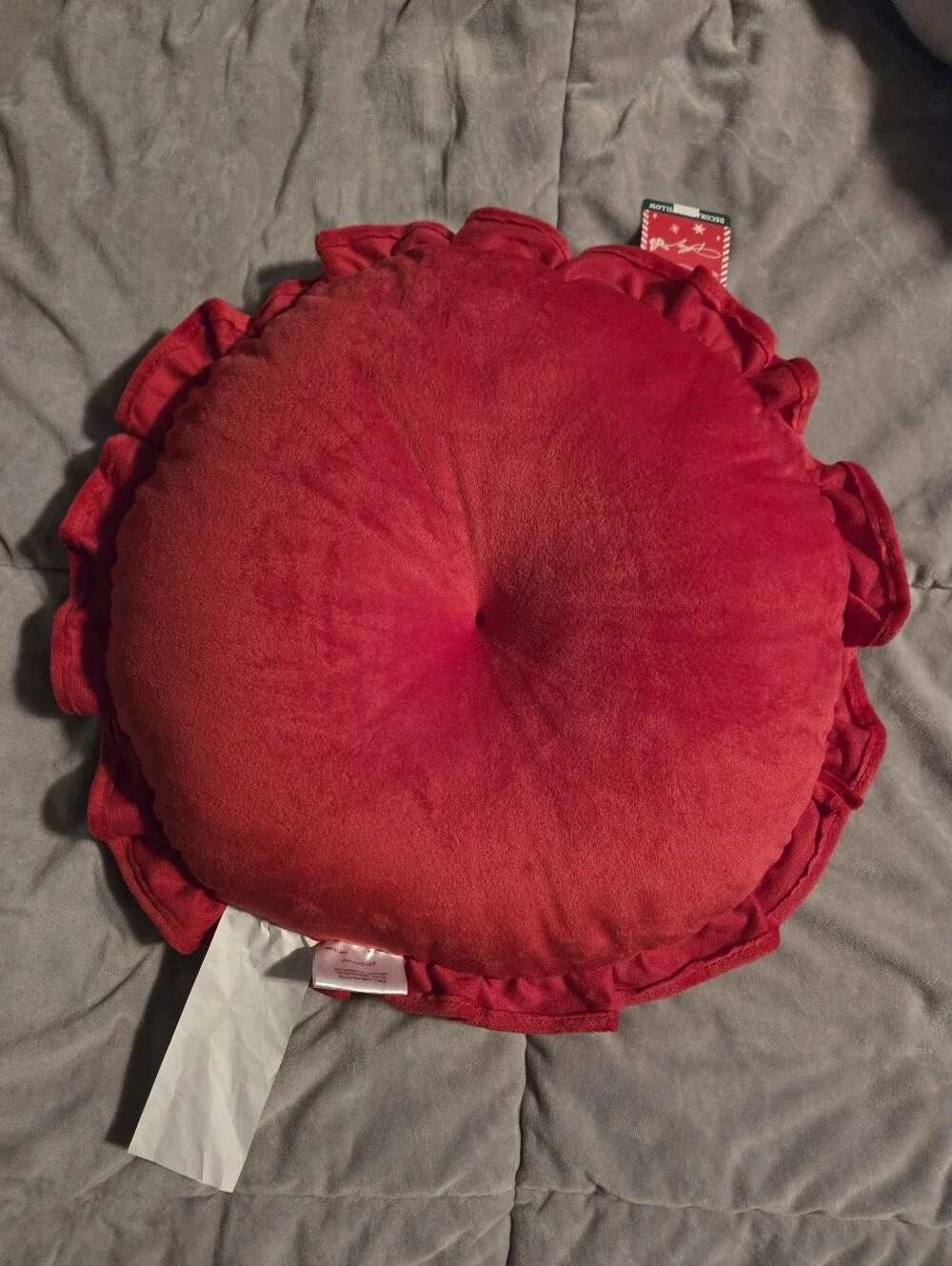 Set of 2 NWT Dolly Parton Christmas Pillows. Peppermint & Red Bow set.